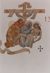 863661 Afbeelding van paneel 13 van de kruiswegstatie naar ontwerp van beeldend kunstenaar Charles Eyck (1897-1983), in ...
